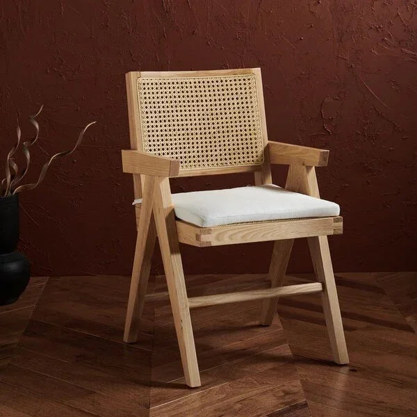 Colette Rattan Armchair in Natural - The Mayfair Hall