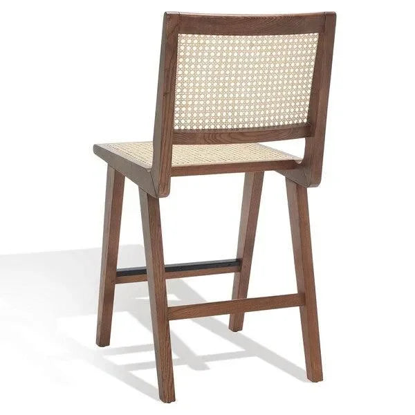 Hattie Wood Counter Stool in Walnut - The Mayfair Hall