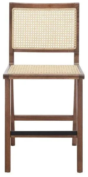 Hattie Wood Counter Stool in Walnut - The Mayfair Hall