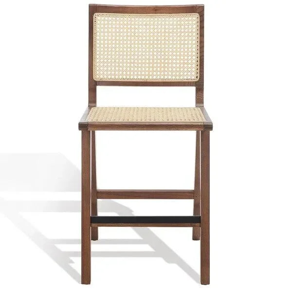 Hattie Wood Counter Stool in Walnut - The Mayfair Hall