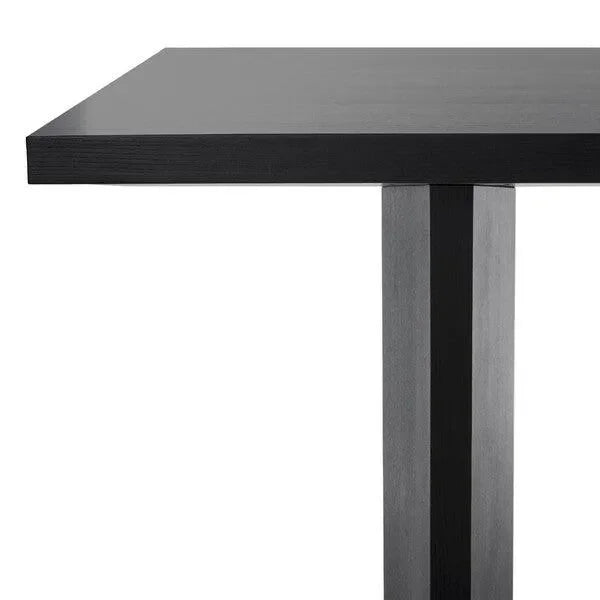 Jaylin Ash Wood Dining Table in Black - The Mayfair Hall