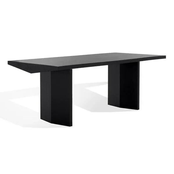 Jaylin Ash Wood Dining Table in Black - The Mayfair Hall