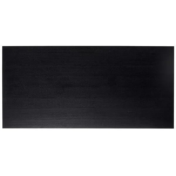 Jaylin Ash Wood Dining Table in Black - The Mayfair Hall