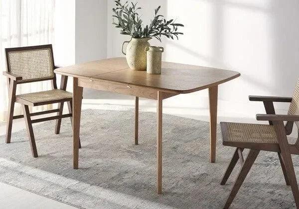 Barbossa Extendable Wood Dining Table in Natural - The Mayfair Hall