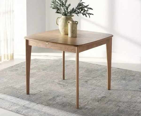 Barbossa Extendable Wood Dining Table in Natural - The Mayfair Hall