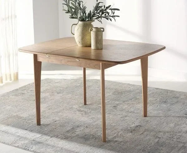 Barbossa Extendable Wood Dining Table in Natural - The Mayfair Hall