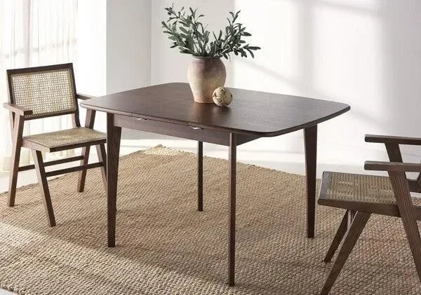 Barbossa Extendable Wood Dining Table in Walnut - The Mayfair Hall