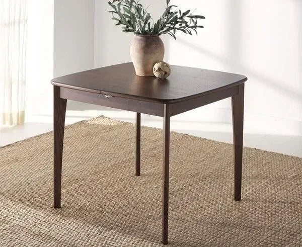 Barbossa Extendable Wood Dining Table in Walnut - The Mayfair Hall