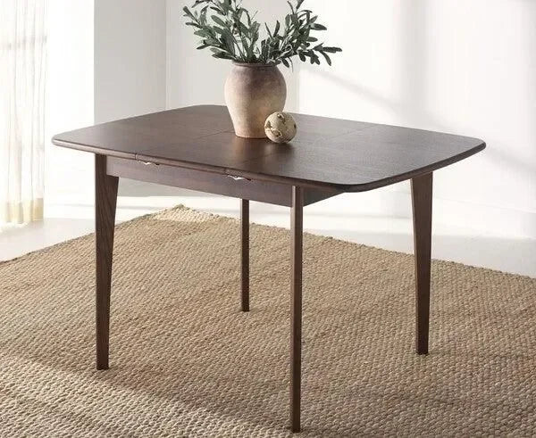 Barbossa Extendable Wood Dining Table in Walnut - The Mayfair Hall