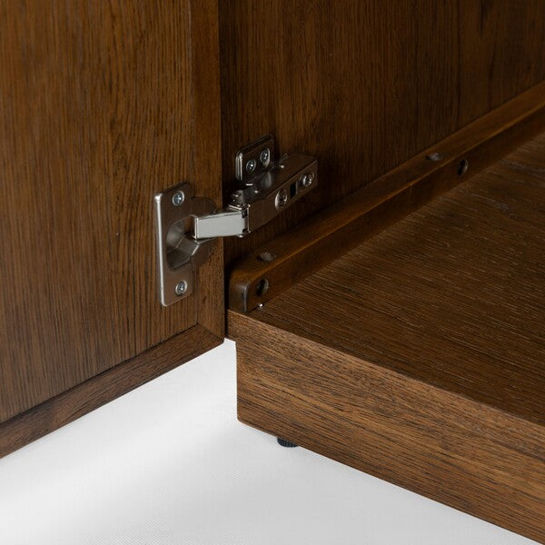 Zeus 4 Shelf Wood Bookcase in Medium Oak