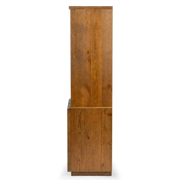 Zeus 4 Shelf Wood Bookcase in Medium Oak