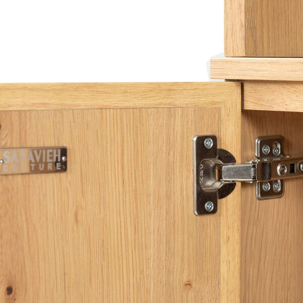 Zeus 4 Shelf Wood Bookcase in Natural