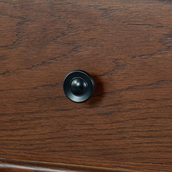 Ariella 5 Drawer Wood Desk in Walnut