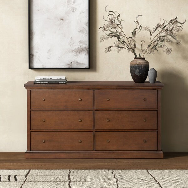 Lizzy 6 Drawer Dresser in Walnut