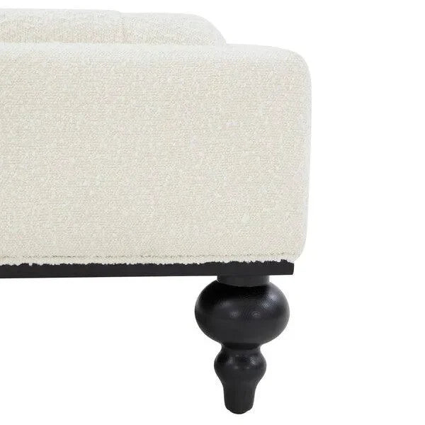 Rosealina Boucle Ottoman in Ivory - The Mayfair Hall