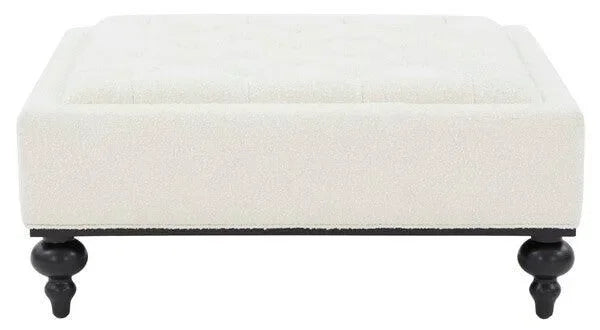 Rosealina Boucle Ottoman in Ivory - The Mayfair Hall
