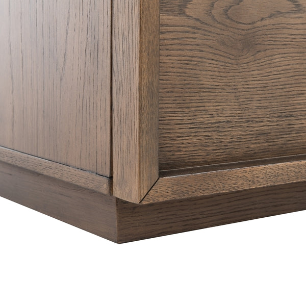 Zeus 2 Drawer Nightstand in Brown