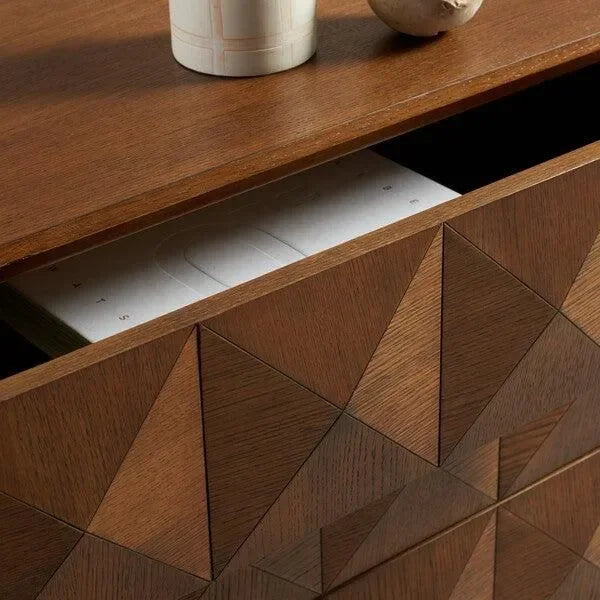Patty Wood Drawer Dresser in Walnut - The Mayfair Hall