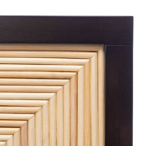 Stassie Cane King Bed in Black and Natural