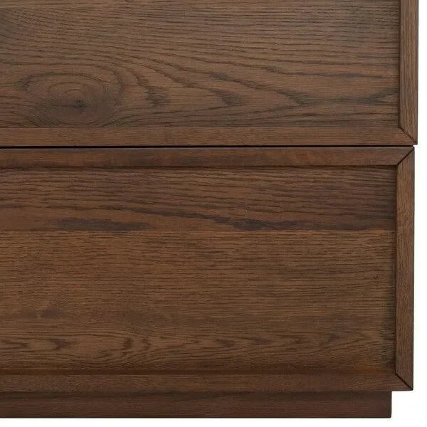 Zeus Acacia Wood Drawer Dresser in Medium Oak - The Mayfair Hall