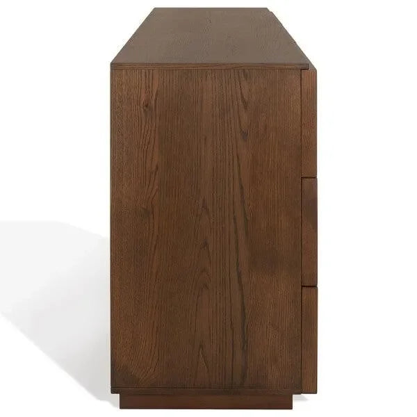 Zeus Acacia Wood Drawer Dresser in Medium Oak - The Mayfair Hall