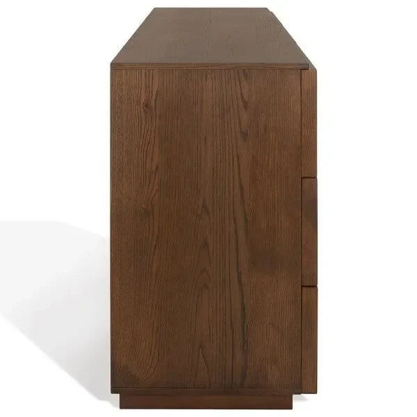 Zeus Acacia Wood Drawer Dresser in Medium Oak - The Mayfair Hall