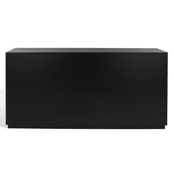 Zeus Acacia Wood Drawer Dresser in Black - The Mayfair Hall