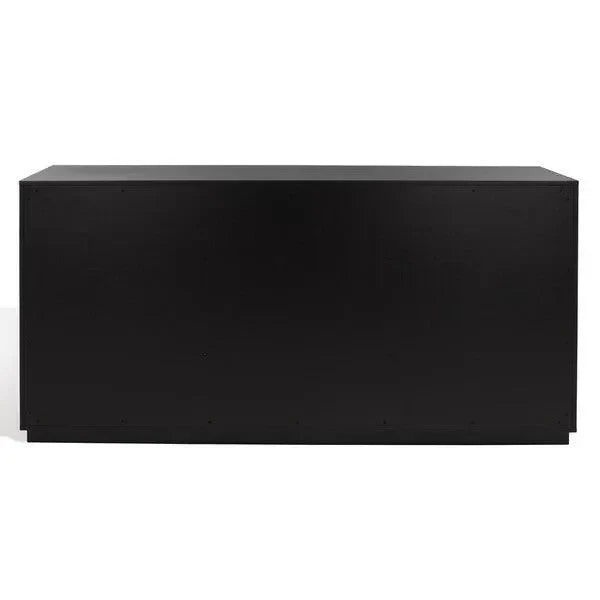 Zeus Acacia Wood Drawer Dresser in Black - The Mayfair Hall