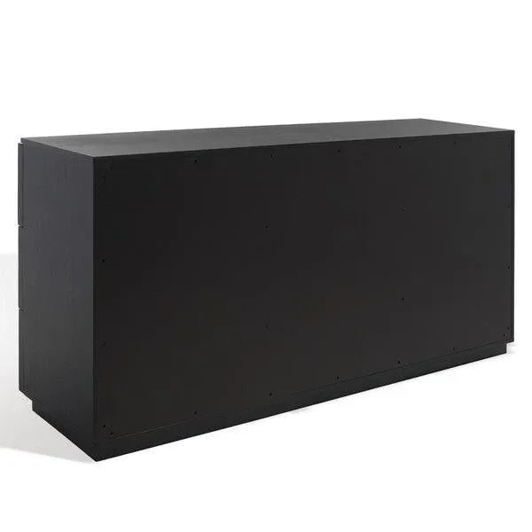Zeus Acacia Wood Drawer Dresser in Black - The Mayfair Hall