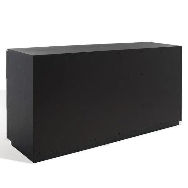 Zeus Acacia Wood Drawer Dresser in Black - The Mayfair Hall