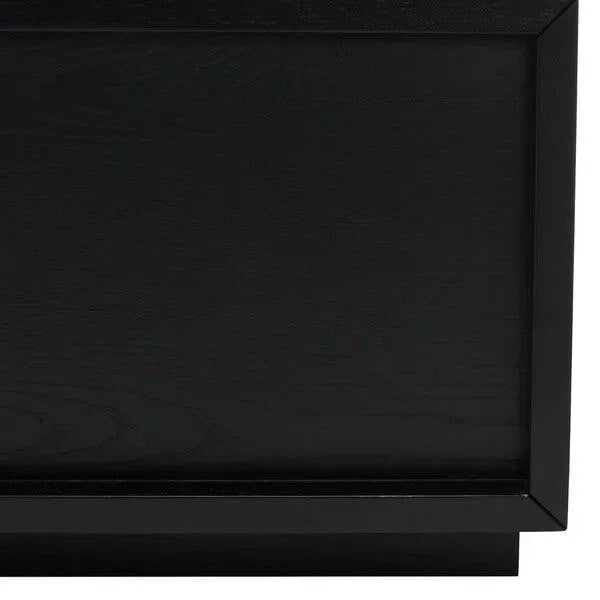 Zeus Acacia Wood Drawer Dresser in Black - The Mayfair Hall