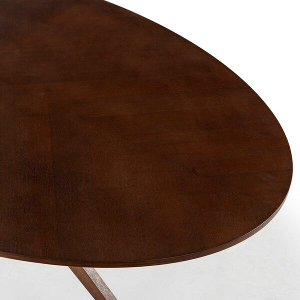 Hawkins Wood Oval Dining Table in Walnut