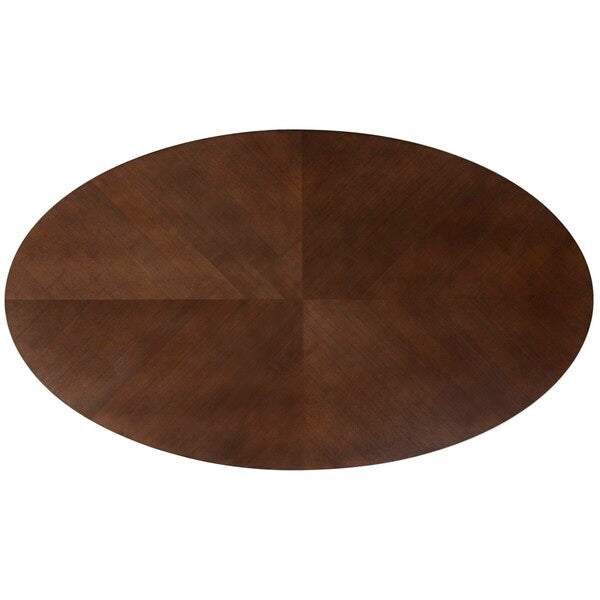 Hawkins Wood Oval Dining Table in Walnut