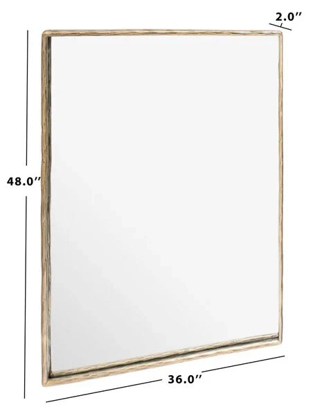 Trish Brass Rectangle Metal Mirror