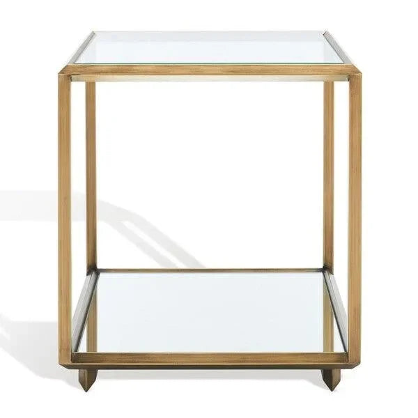 Florabella Mirrored Accent Table in Bronze - The Mayfair Hall