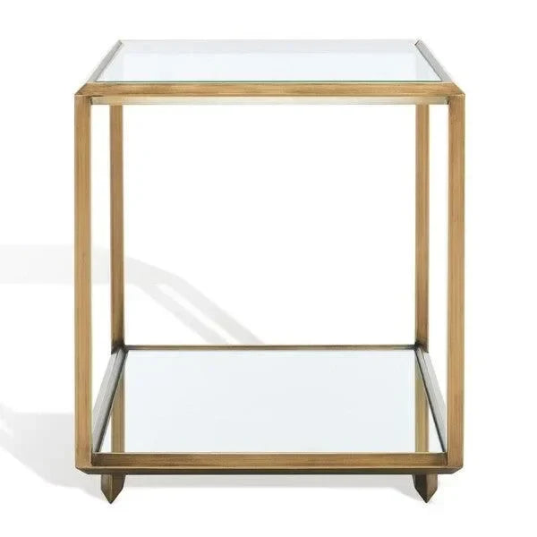 Florabella Mirrored Accent Table in Bronze - The Mayfair Hall