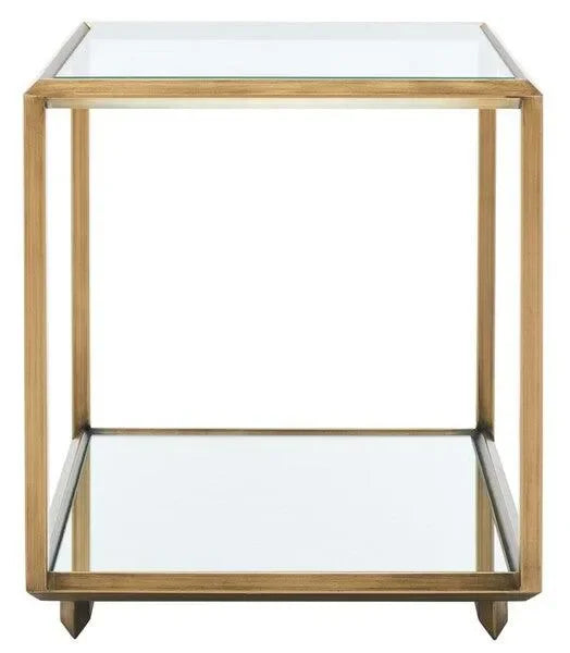 Florabella Mirrored Accent Table in Bronze - The Mayfair Hall