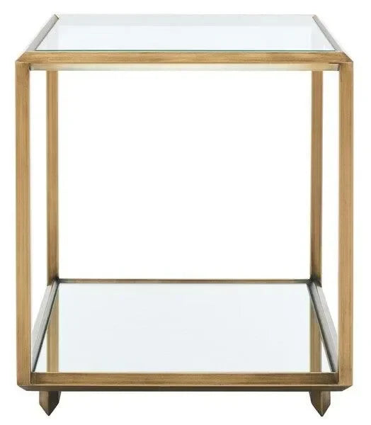 Florabella Mirrored Accent Table in Bronze - The Mayfair Hall