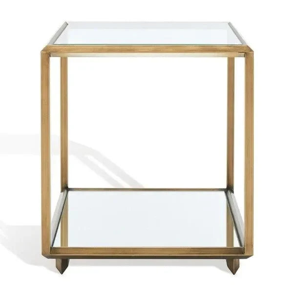 Florabella Mirrored Accent Table in Bronze - The Mayfair Hall
