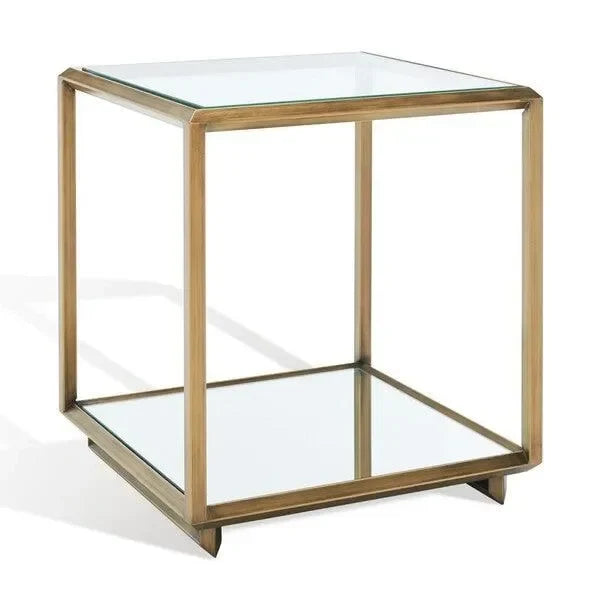 Florabella Mirrored Accent Table in Bronze - The Mayfair Hall