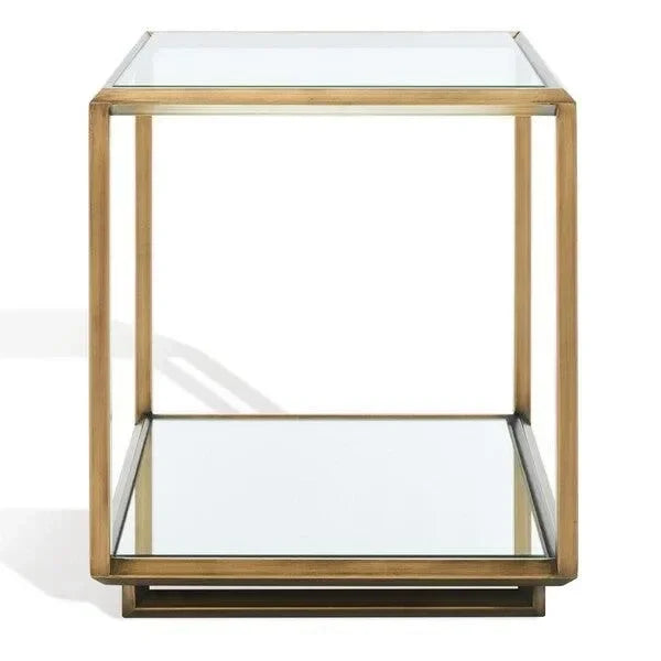 Florabella Mirrored Accent Table in Bronze - The Mayfair Hall