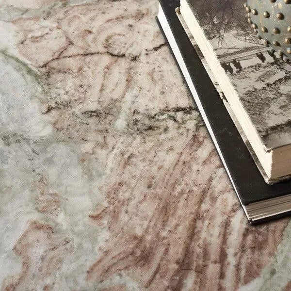 Nicoletta Marble Coffee Table in White and Brown - The Mayfair Hall