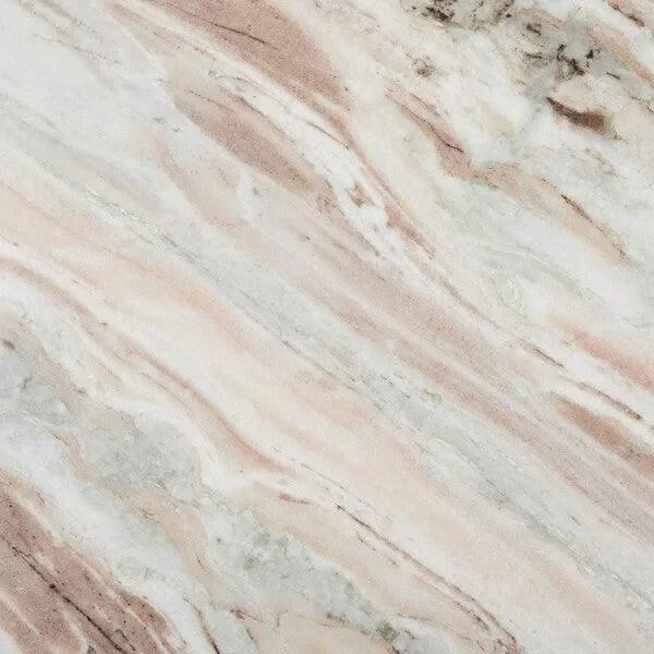 Valentia Marble Tall Accent Table in White and Brown - The Mayfair Hall