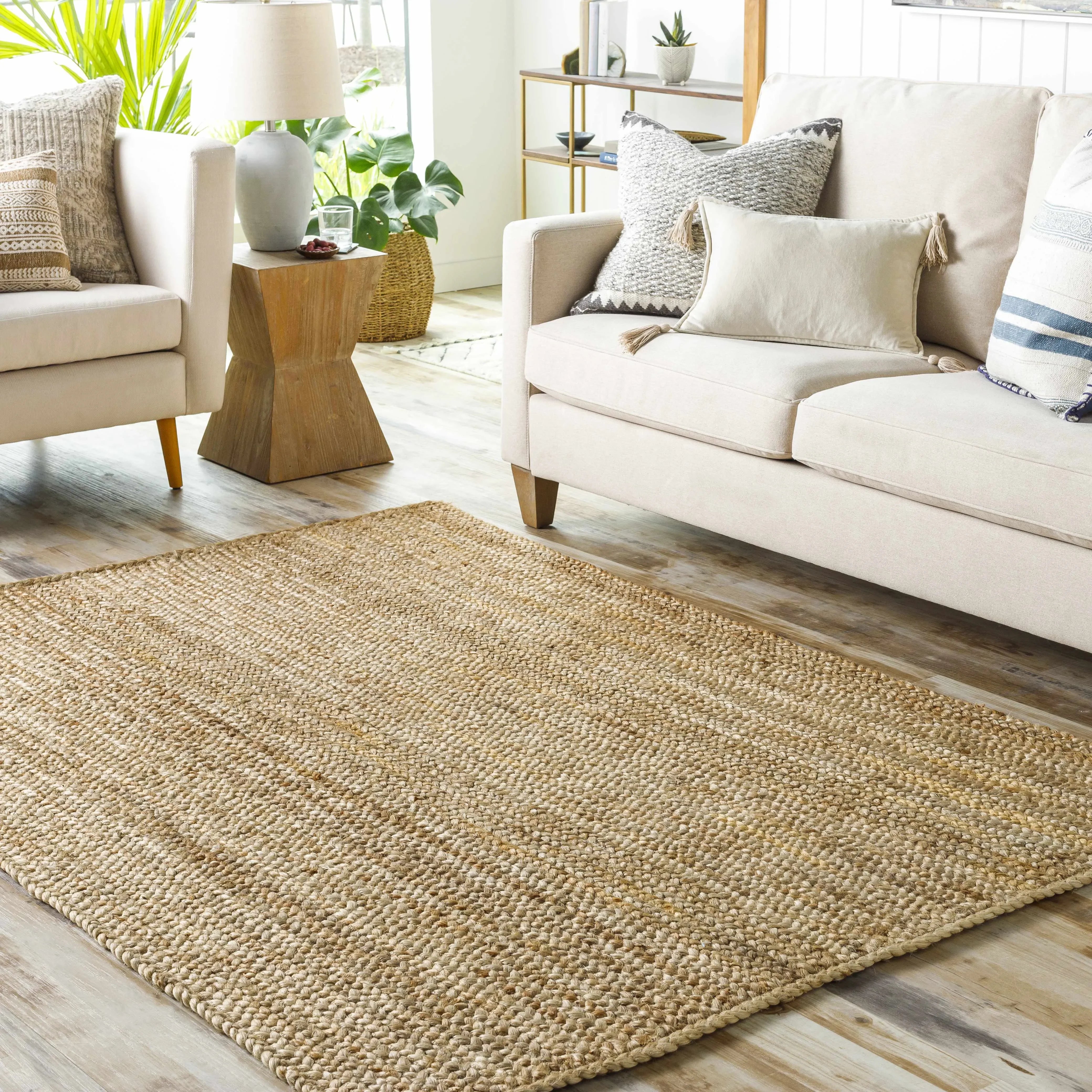 Shippagan Tan Jute Braided Rug - The Mayfair Hall