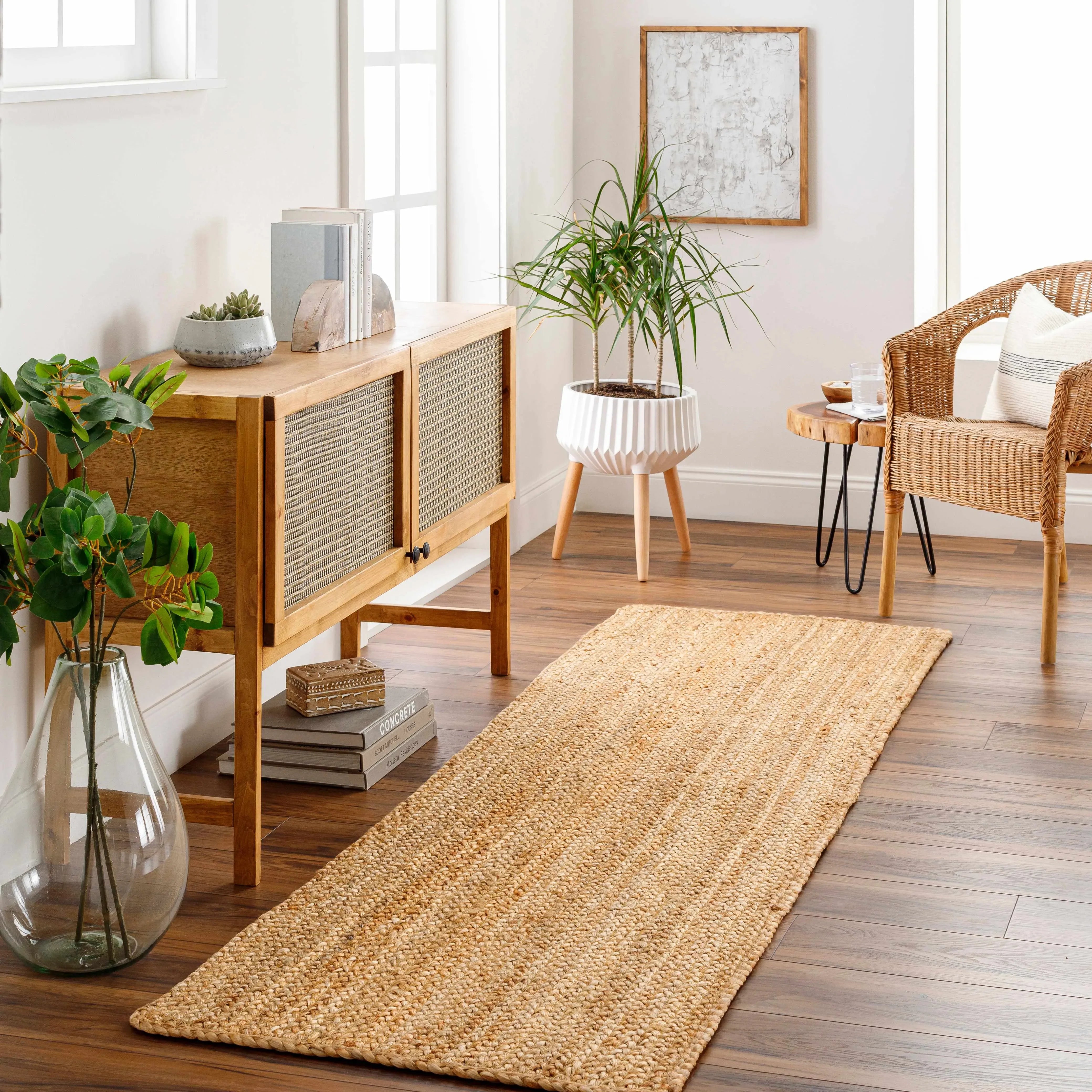 Shippagan Tan Jute Braided Rug - The Mayfair Hall