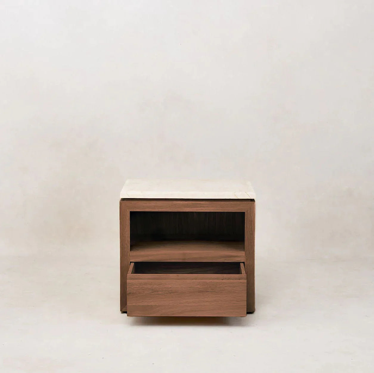 Sofita Marble Nightstand - Mocha - The Mayfair Hall