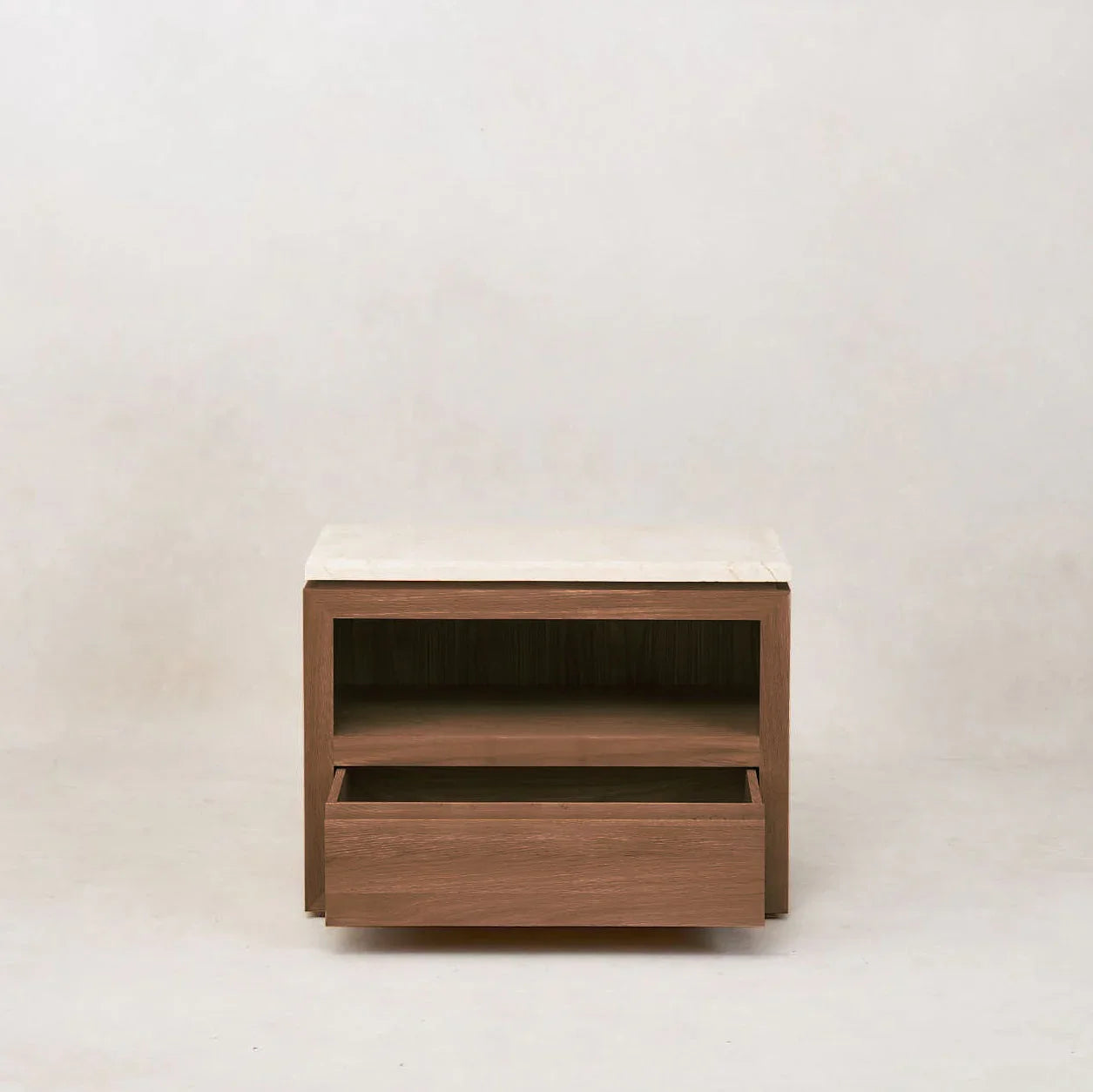 Sofita Marble Nightstand - Mocha - The Mayfair Hall