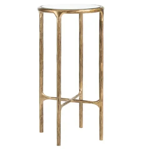 Jessa Forged Metal Accent Table in Brass - The Mayfair Hall