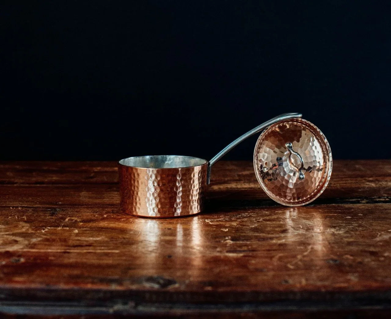 Petite French Copper Butter Pot With Lid - The Mayfair Hall