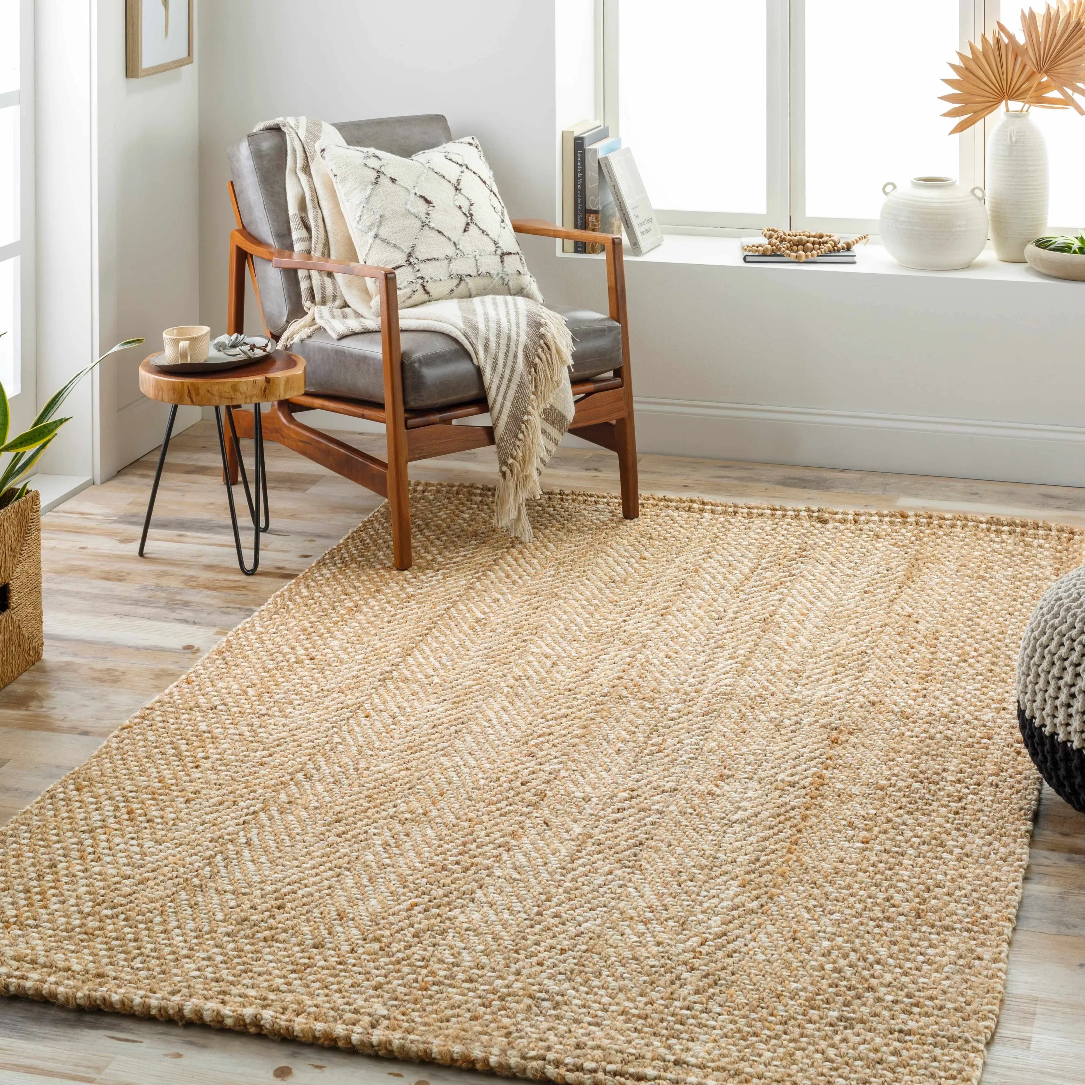 Dinah Natural Textured Jute Rug - The Mayfair Hall